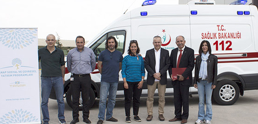 TANAP, Hibe Ettiği Ambulansları Teslim Ediyor