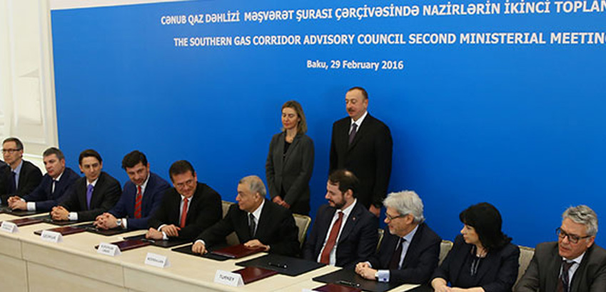 Güney Gaz Koridoru Danışma Kurulu 2. Bakanlar Toplantısı 29 Şubat 2016'da Bakü'de Gerçekleşti